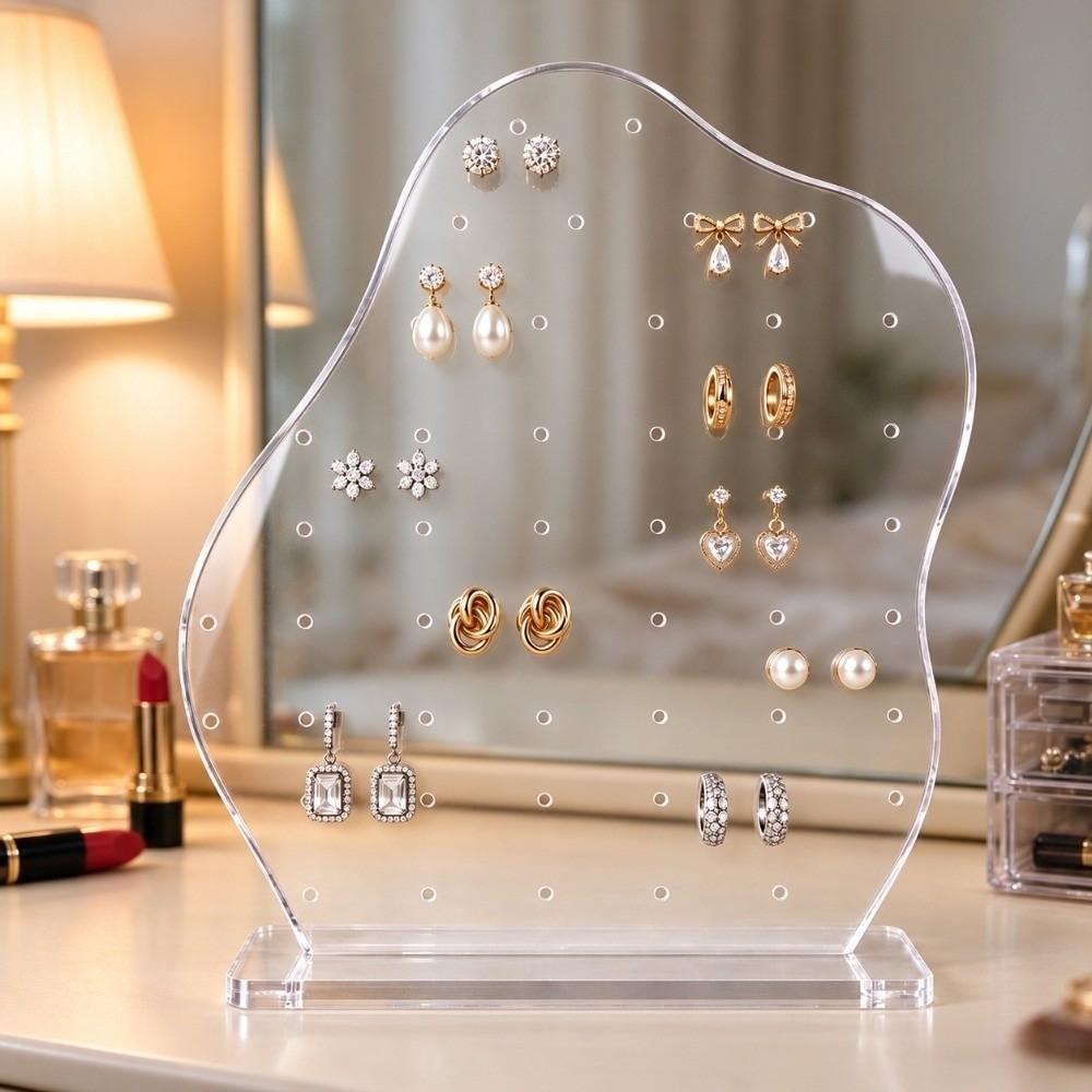 High-End Stud Jewelry Storage Organizer Clear Earring Holder Retail Market