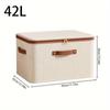 Linen Large Box Capacity Storage With Lid Scratch Resistant Foldable For Clothing Blankets Toys Books Portable Country Style Organizer