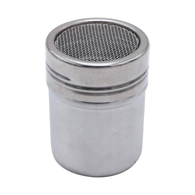 2pcs Stainless Steel Coffee Chocolate Shaker Cocoa Coffee Powdered Sugar Flour Sieve Shaker