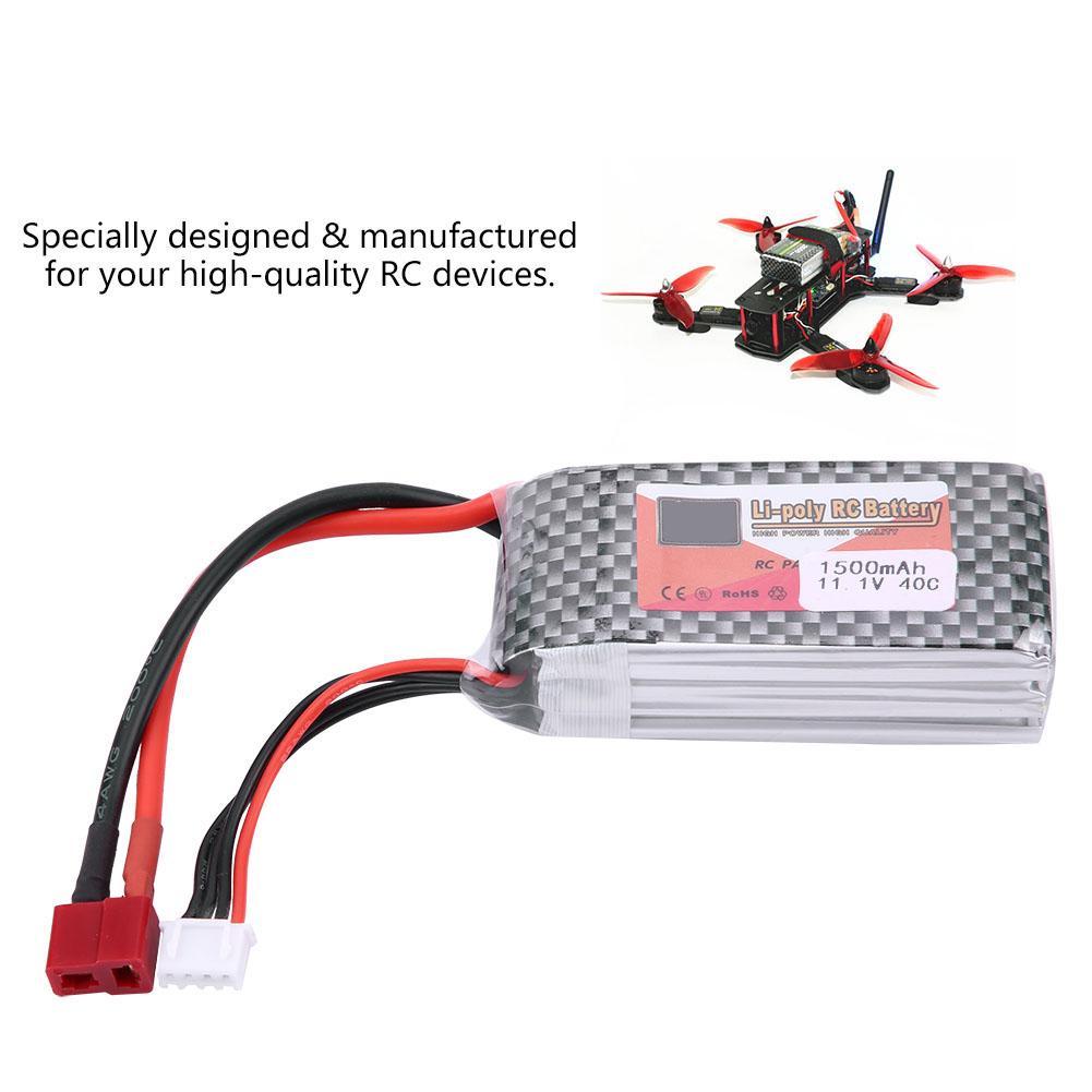 ZOP POWER 3S 11.1V 1500mAh 40C Rechargeable LiPo Battery with T Plug (1500mAh 40C)