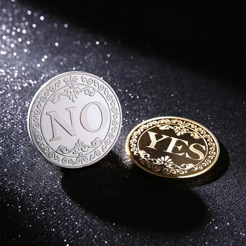 1 шт. бронзовая памятная монета «да или нет», сувенир, неденежный игровой реквизит, монеты для принятия решений, коллекция, украшения, поделки