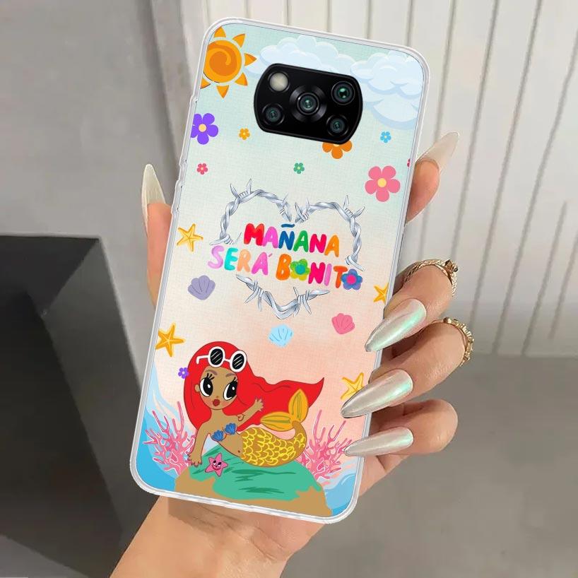 Karolg M-Manana Sera B-Bonito Phone Case for Xiaomi Poco X5 X6 X7 Pro F7 Ultra M7 Redmi 15 15C 13 13C 12 12C 10 10A 10C 9 9A 9C