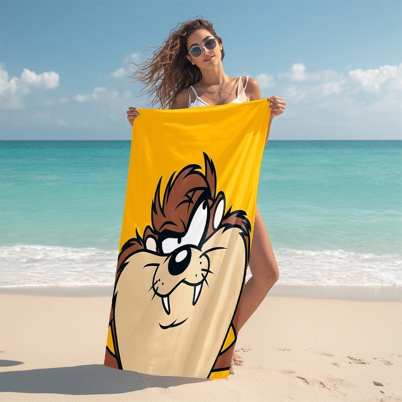 1Pc Tazmanian Devil Adventure Beach Towel Microfiber Beach Towel Thin Absorbent For Beach Swimming Yoga Bath Sports 0917100