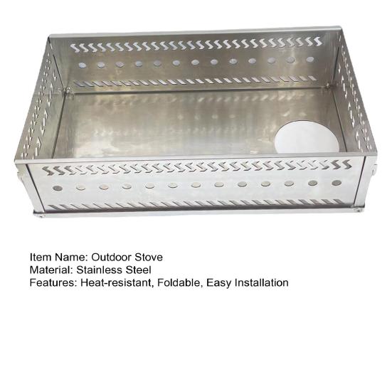 Складная уличная печь Держатель камней для сауны Корзина для дров для кемпинга Портативная термостойкая для пикника Барбекю