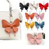 1pc Leather Creative Keychains Colorful Backpack Decoration Exquisite Key Ring Bag Charm Butterfly Pendant
