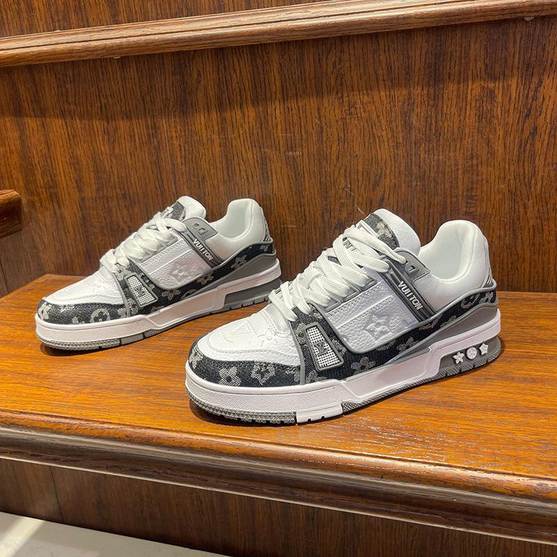 Spring men's shoes new casual soft-soled color matching sports shoes low-top breathable non-slip board shoes