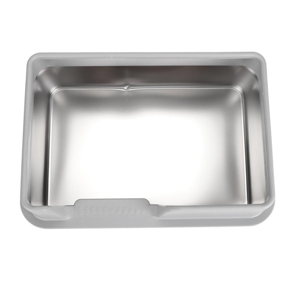 Туалет для кошек из нержавеющей стали с высокими бортиками, защищающий от брызг, легко моющийся, закрытый туалет для маленьких и средних кошек