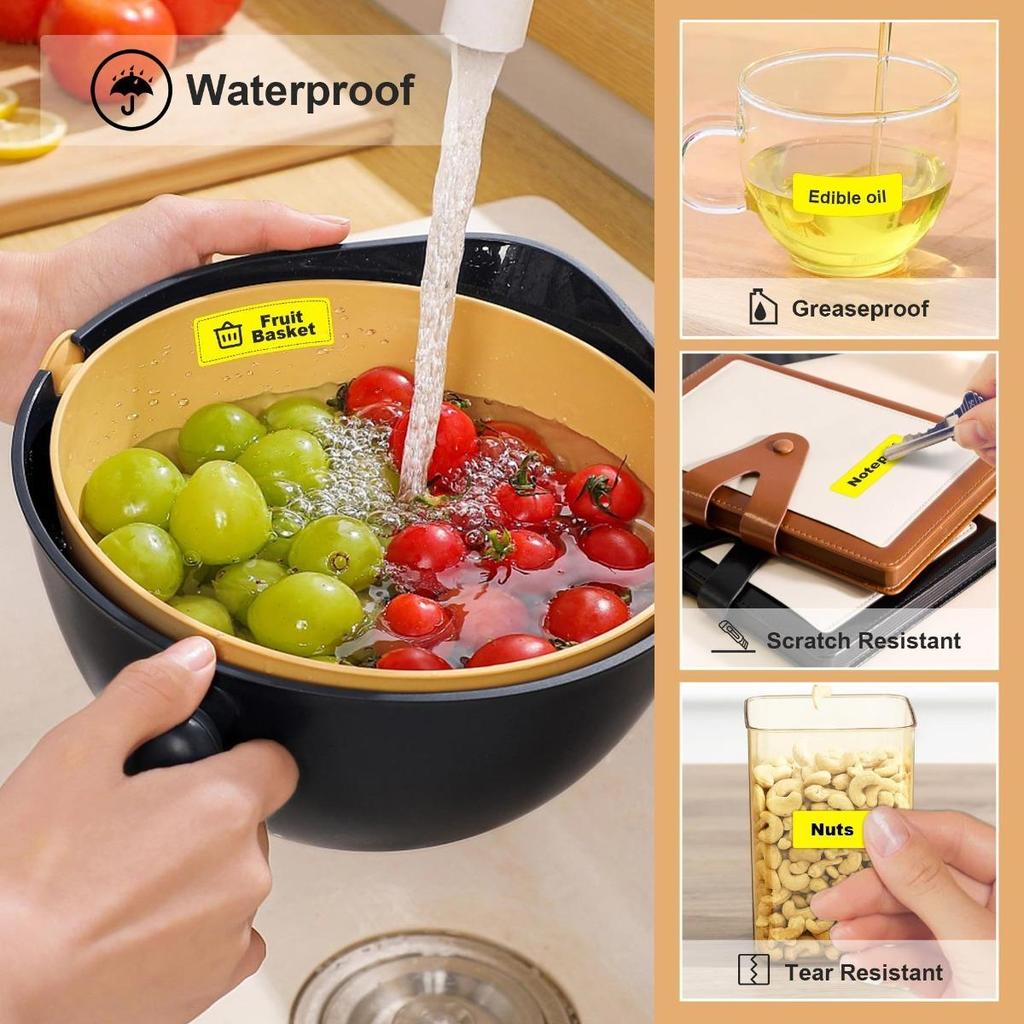 1 рулон P15 Бумажная термонаклейка 12x40 Термопринтерная лента Желтая этикеточная бумага для P11/P12/P15/P50/B100/D30/HP1/HP3