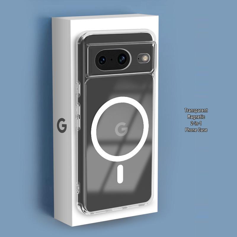 Google Pixel 10 Pro MagSafe-Compatible Transparent Magnetic Phone Case with Wireless Charging and Scratch Resistance