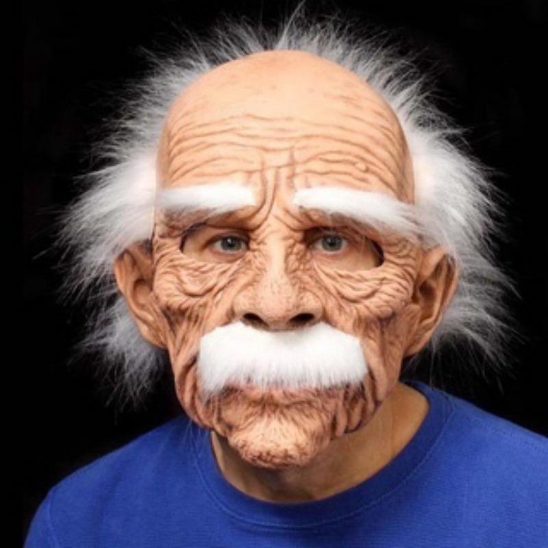 Halloween Cosplay Party Bar Cool Dress Up Mask Handsome Personality Young Grandma Grandpa Mask