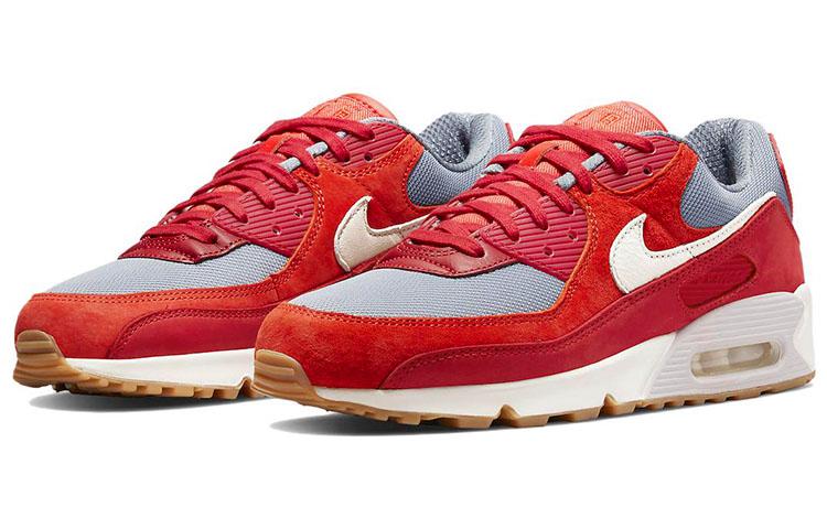 Nike Air Max 90 Premium Gym Red Smoke Grey Gum DH4621-600