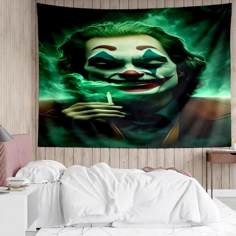 Joker character Tapestry for Bedroom Aesthetic Classroom Tapestries Wall Hanging for Living Room Dorm Office,Ideal Creative Gift