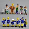 12Pcs/kit Fireman Sam Animation Design Animation Fire Fighting Figure Miniature POLYVINYL CHLORIDE Figure Playthings Boy Girl Plaything Children