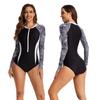 One-piece Long-sleeved Surfing Suit Sunscreen Women's Bathing Suit Diving Suit Fashion Swimsuit