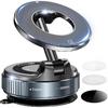 360° Rotatable Vacuum Magnetic Phone Holder Foldable and Retractable Suction Cup Phone Mount for Car/Gym/Mirror/Smooth Surface