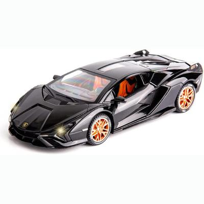 Масштаб 1/24 Lambo Sian FKP37, литая под давлением модель автомобиля, игрушечный автомобиль, откатной автомобиль со светом и звуком для мальчиков, взрослых, коллекция подарков для девочек