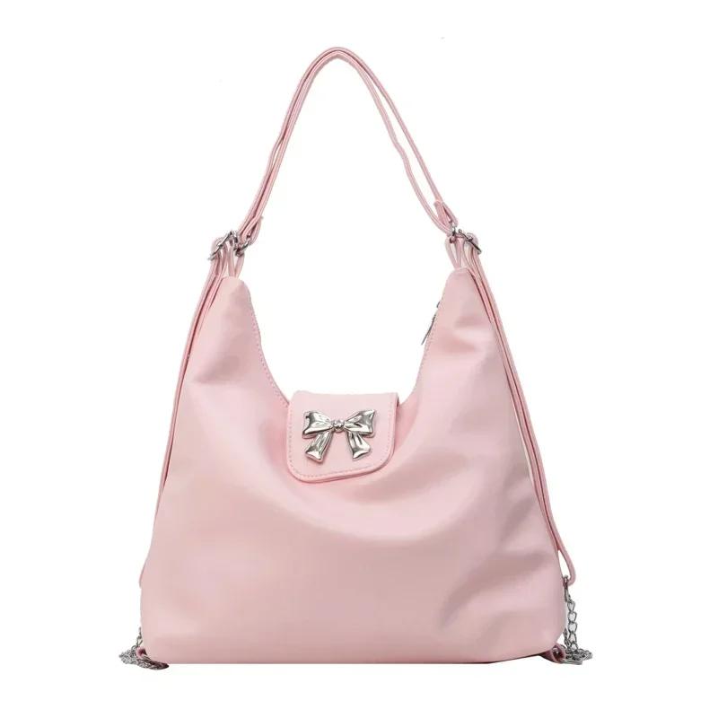 Women's PU Zipper Shoulder Bag High Quality Large Capacity Chain Arc Bag Leisure New Trend Fashion Trend