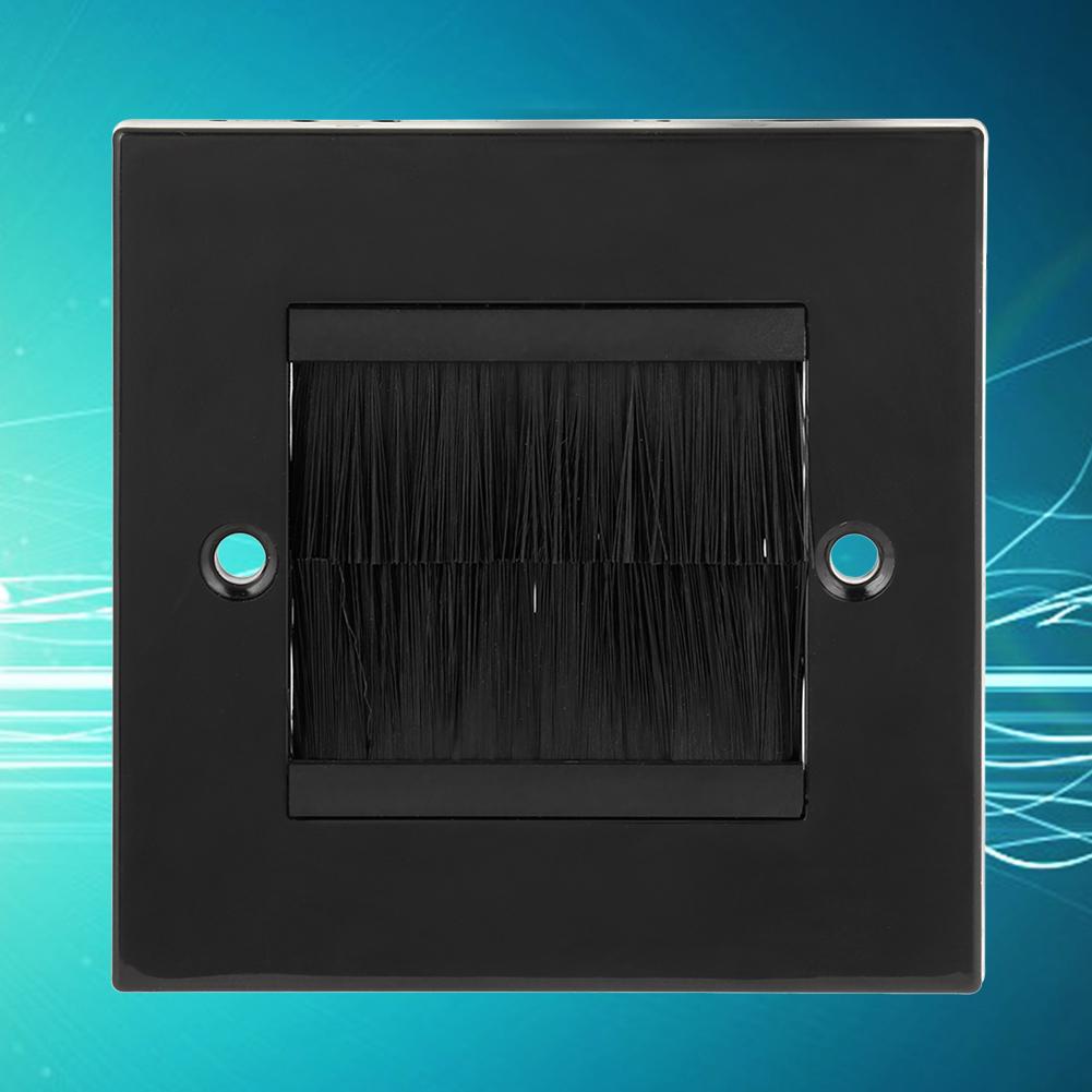 Щетка для защиты от пыли Кабельная настенная пластина Крышка для вставки порта Панель для крепления розетки