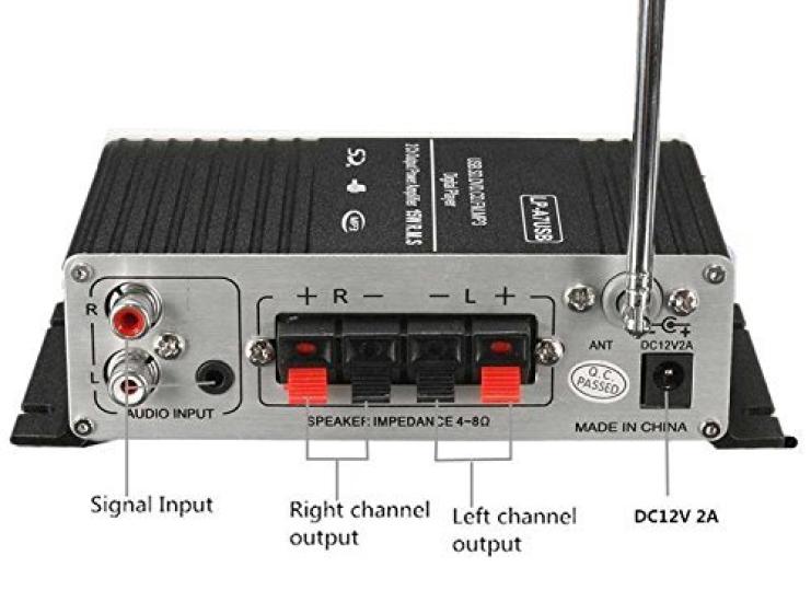 LEPY 2ch Compact Audio Card Remote Control Bluetooth Output 20W 20W Stereo Adapter Усилитель, USB/SD воспроизведение, в комплекте, совместим, + Hi-Fi