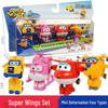 Суперкрылья Набор из 13 мини-трансформирующихся роботов: Джетт, Большой Сильный, Джин и Могучий Маленький Крыл Игрушки