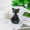 Кошка Медитация Животное Медитация Кошка Украшения из смолы Сидящий Дзен Будда Украшения для сада
