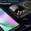 Coque + 2 Verres Trempés pour Samsung Galaxy A37 5G, avec Cercle Magnétique Protection Caméra -Noir