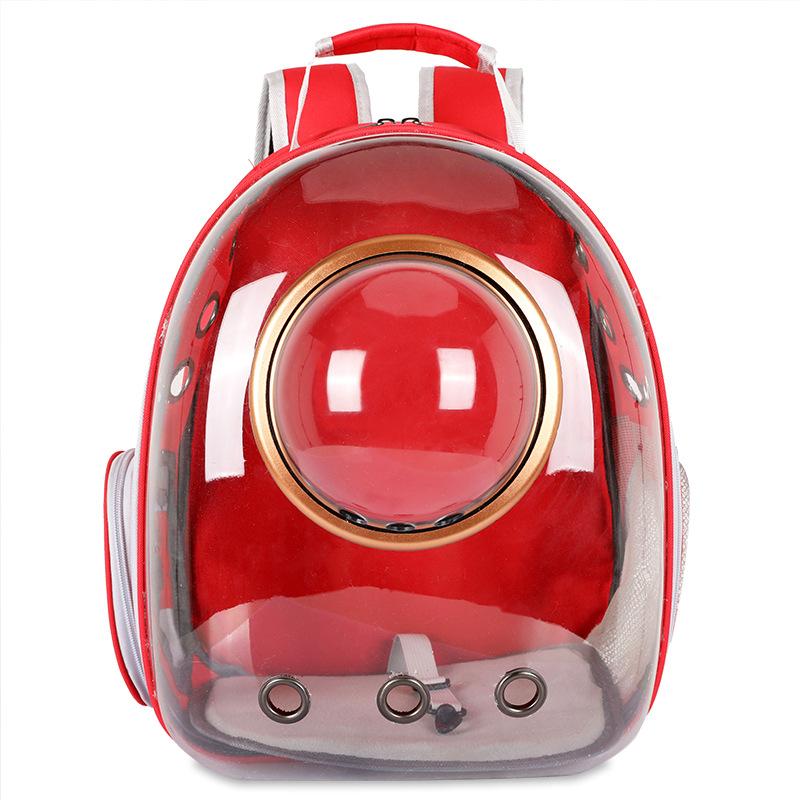 Large Animal Luxury Elegant Portable Pet Backpack Space Capsule Design Double Shoulder Straps Zipper Closure for Outdoor Use