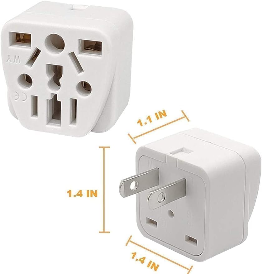 Многонациональный переходник Переходник для путешествий для преобразования за рубежом совместим со всеми странами мира.. (Содержит часть)