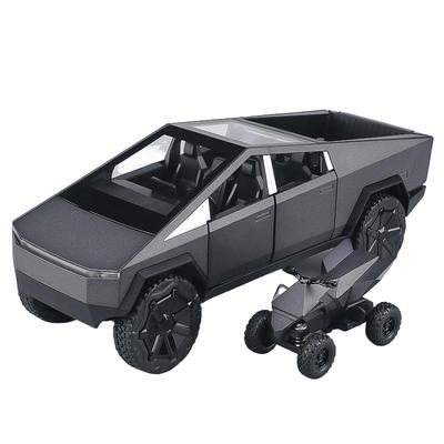 1/32 Игрушечный Tesla Cybertruck Внедорожник Литая Модель Машины Звук и Свет Пляжный Мотоцикл Коллекционная Модель Подарок на День Рождения для Мальчика