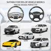 Steering Wheel Covers, 3PCs Carbon Fiber Anti-Skid Clip On Car Steering Wheel Cover Protector Universal For Most Car Wheel (Brown)
