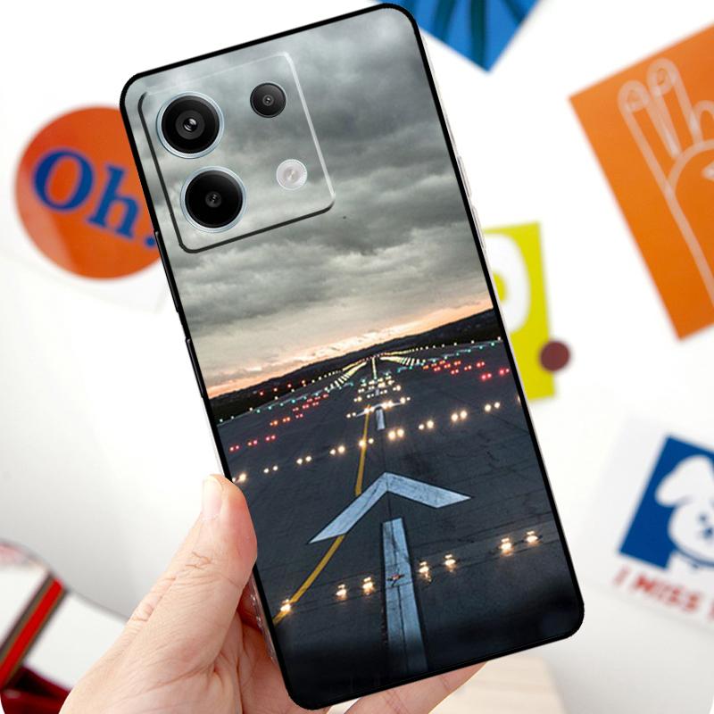 Чехол с изображением самолета, летящего в закат, для Xiaomi Redmi Note 14 13 10 11 12 Pro 11S 12S Чехол для Redmi 15 14C 10C 12C 13C 15C