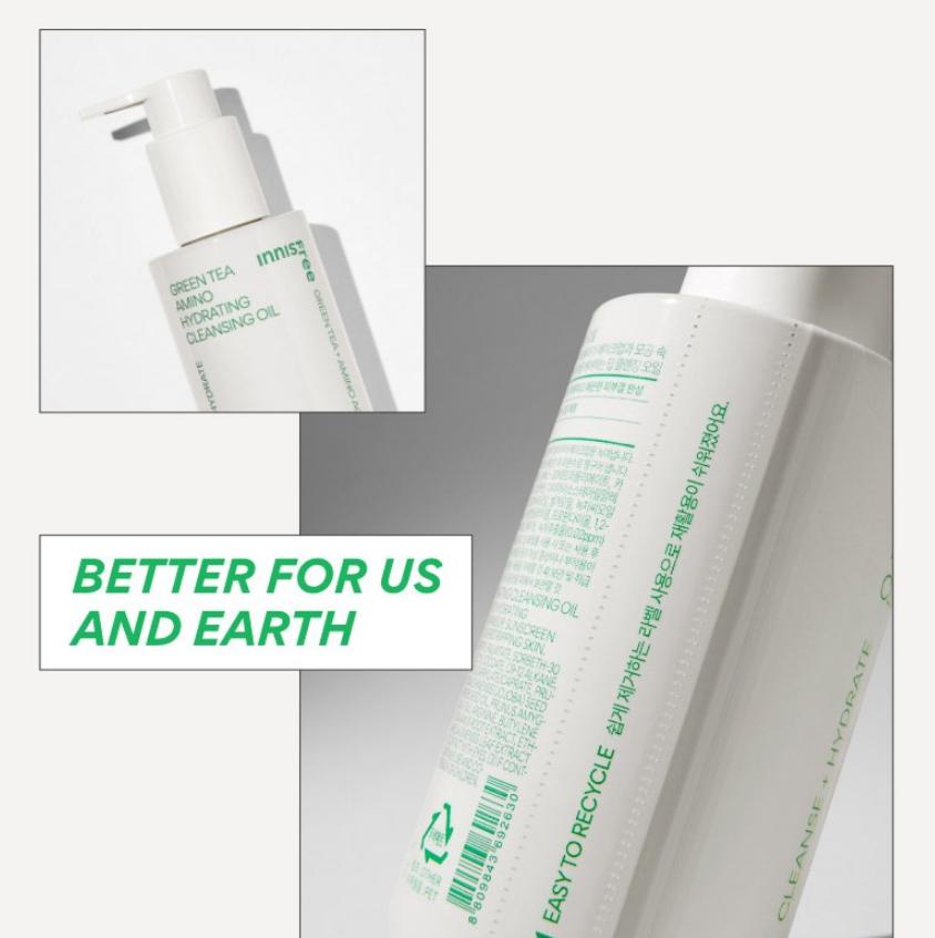 Innisfree Увлажняющее очищающее масло с аминокислотами зеленого чая 150 мл