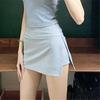 2025 Сексуальная юбка для йоги с боковым разрезом, женская сексуальная юбка с высокой талией, юбка с закрытой спиной