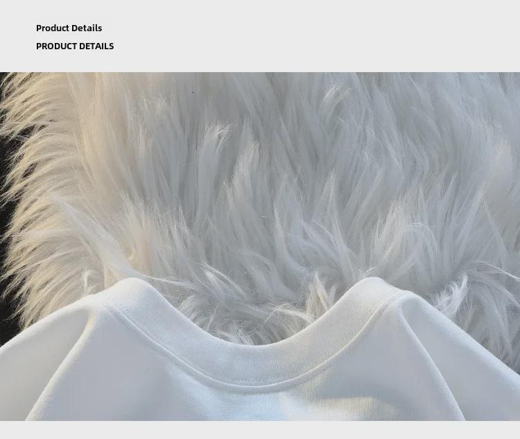 Женская розовая футболка из хлопка с вышитым ретро-монстром, с короткими рукавами, в стиле High Street Fashion, свободного кроя