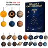 Space Advents Calendars 2025,24 Days Christmas Countdown,24 Pieces Distinctive Acrylic 2D Flat Space Planet Pendant ,Christmas Decorations