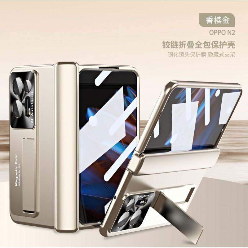 Чехол для OPPO Find N2 с магнитной петлей, подставка, полное покрытие, ударопрочный ПК-чехол, в нескольких цветах