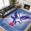 Crystal Velvet Rug Custom Name Text, Soft Non Slip Floor Mat Home DecorCrystal Palace
