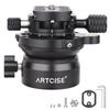 ARTCISE Leveling Base Tripod Horizontal Head Panoramic Pan Kit Aluminum Alloy Fast Level Adjustment Tripod Head Tilt Range Panoramic Photography Plate