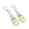 Серьги из натурального швейцарского зеленого опала из стерлингового серебра 925 пробы 1,97 дюйма U0D05
