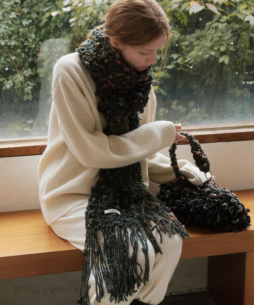 Miseutikotita Twilight Meadow Scarf - Deep Green
