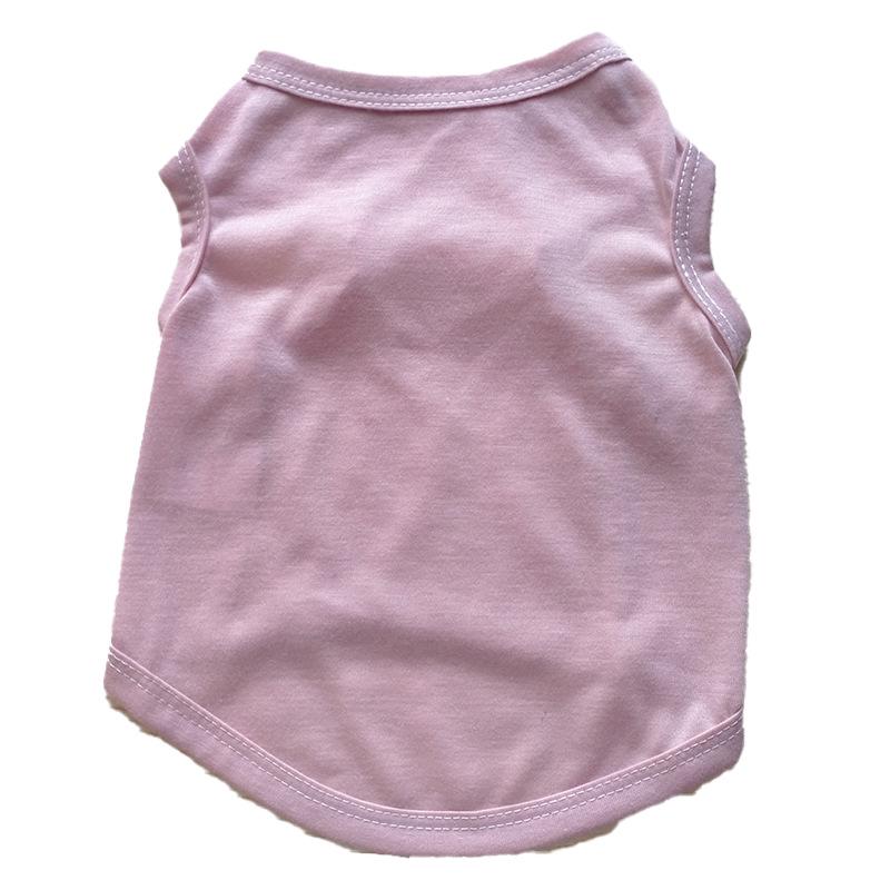 Весенне-летняя однотонная эластичная футболка-жилет для собаки