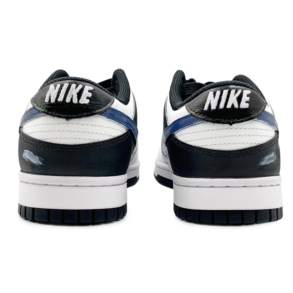 Nike Кроссовки для скейтбординга Dunk Coverage, износостойкие, дышащие, низкие, унисекс, сине-черные, HF5441-100(Команда369-)