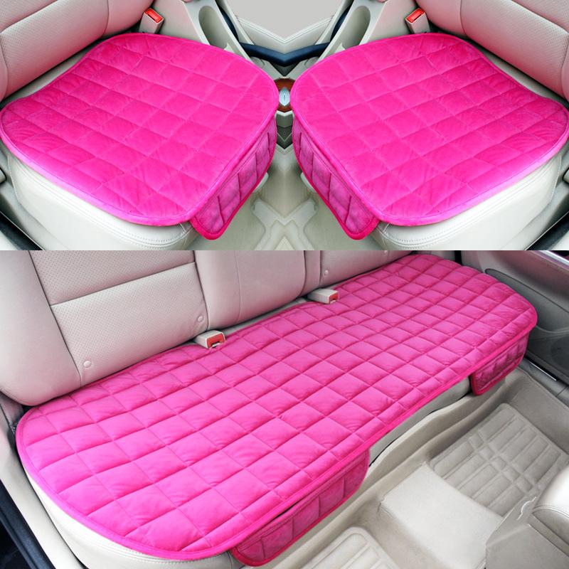 High-Grade Winter Plush Car Seat Cushion: Non-Slip, No-Tie, One-Piece, No Backrest