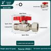 Full Copper Water Heater Union Ball Valve, Male/Female Thread, 6 to 4 Points Large Flow for Wall-Hung Boiler