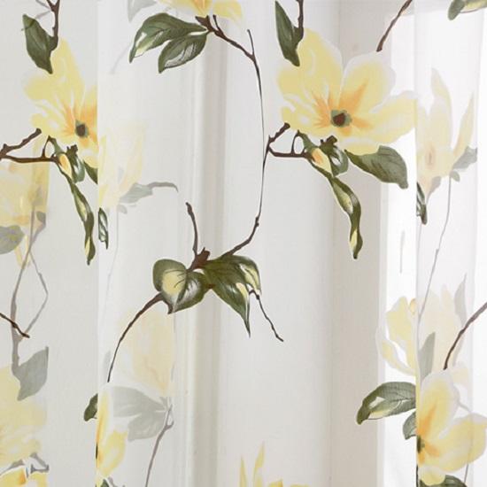 1 PC Floral Jacquard Tulle Living Room Sheer Curtain Elegant Romantic Curtains Home Decor Lozujoju Home Decor