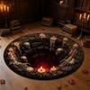 3D Special-shaped Round Carpet Crystal Velvet Optical Illusion Rug Floor Mat  Living Room Decor