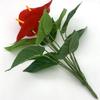 Искусственный красный антуриум в букете цветов для свадебного декора и настенных украшений