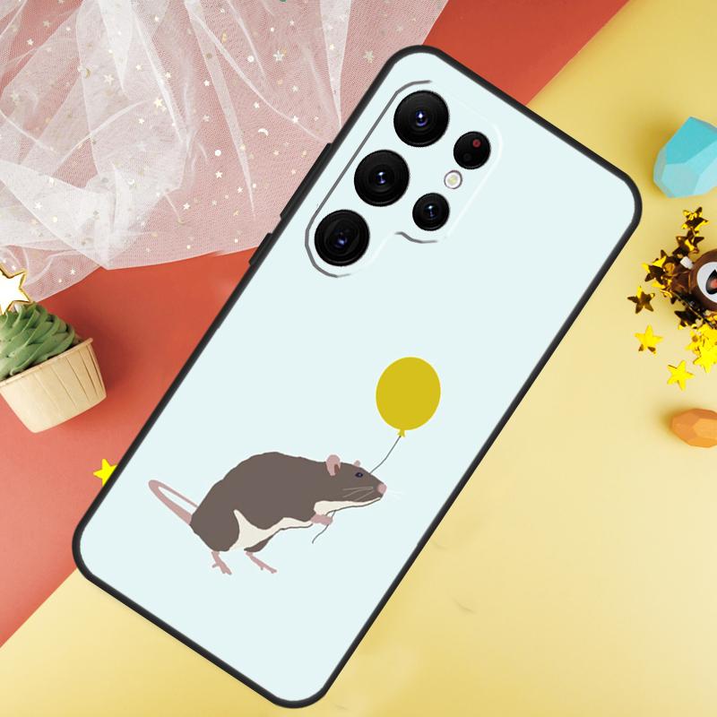 Милый Мультяшный Животный Крыса Чехол Для Телефона Для Samsung Galaxy S25 S24 S21 S20 S22 S23 Ultra S9 S10 Plus S25 FE Чехол
