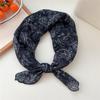 60cm Flower Print Cotton Bandanas Square Scarf Women Girls Headband Accessories Hairscarf Hairscarf