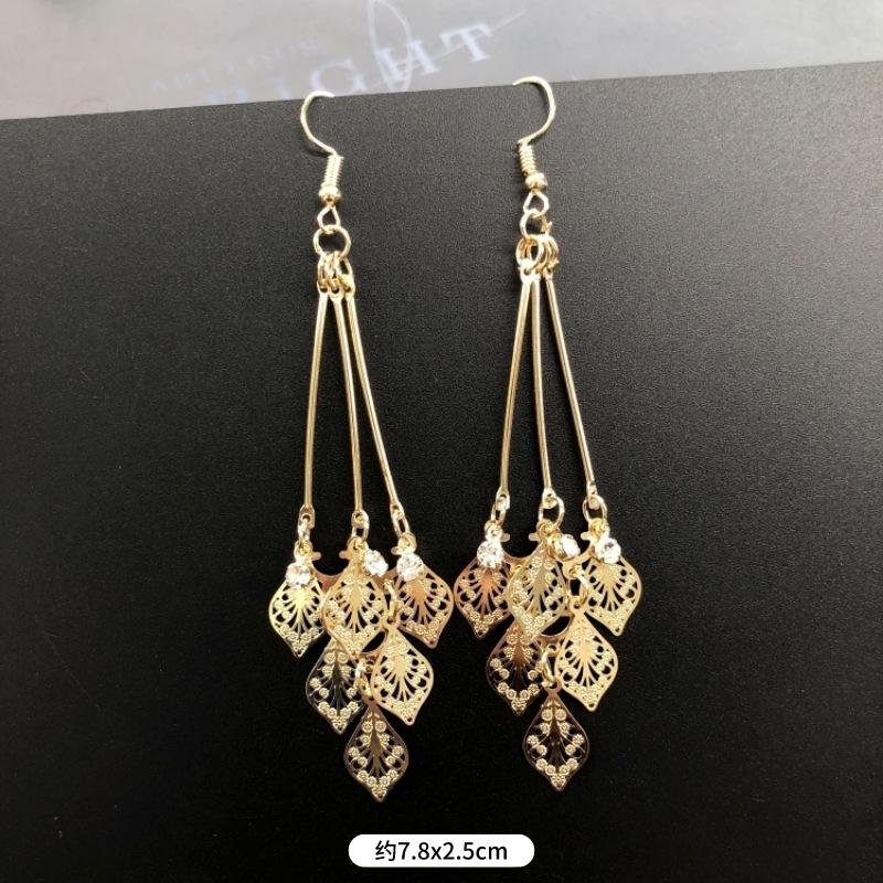 Модные преувеличенные нишевые темпераментные серьги с бахромой, ретро, личностные, универсальные серьги с пайетками, женские длинные украшения для ушей